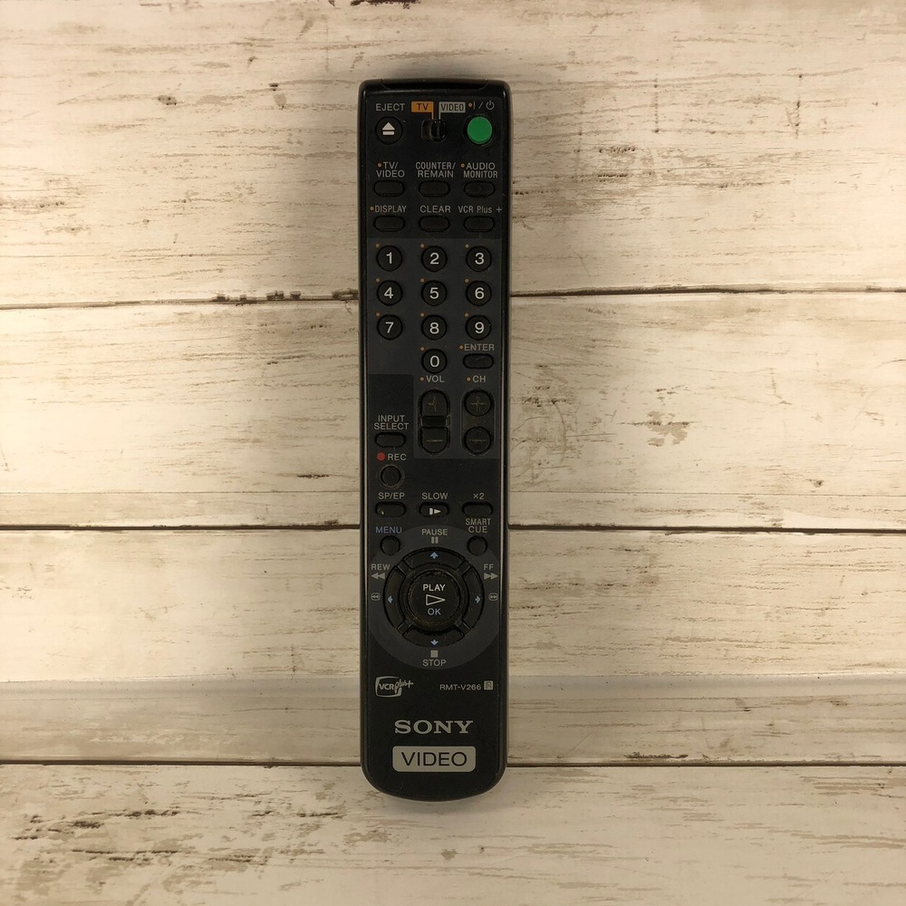 Sony RMT-V266‎ VCR Plus Remote Control Genuine OEM Black Video Player Controller